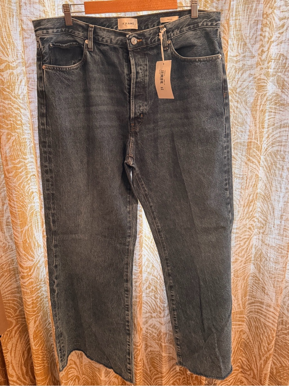 Frame Denim THE LAX Washed Black-Gray Relaxed Jeans